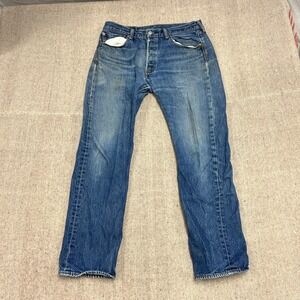 Levi's 501 Jeans Mens 32x31 Blue Button Fly Medium Wash